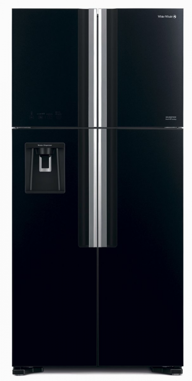 Hitachi двухкамерный холодильник Side-by-Side R-W660PUC7 GBK | No Frost | Общий объем: 540 л | Тип компрессора: Инверторный | Габариты (В х Ш х Г): 183.5 х 85.5 х 73.7 см | Цвет: Черный | Global
