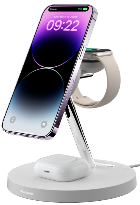 SwitchEasy Беспроводное зарядное устройство GS-103-235-290-12 MagPower 4 in 1 Magnetic Wireless Charging Stand. Цвет: белый