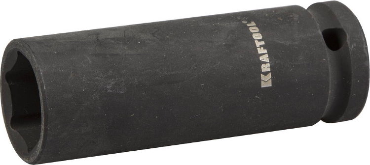 Kraftool FLANK, Cr-Mo, 19 мм 27942-19_z01 Торцовая головка INDUSTRIE QUALITAT ударная, удлиненная (1/2"), фосфатированная