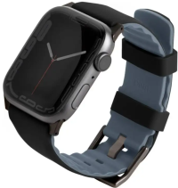 Uniq Ремешок для Apple Watch 49/46/45/44 mm ремешок Linus Airosoft silicone strap, Black