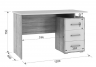 Woodville компьютерный стол "Лайт-2" , 120 см , дуб сонома / белый , страна производства - Россия / 282651