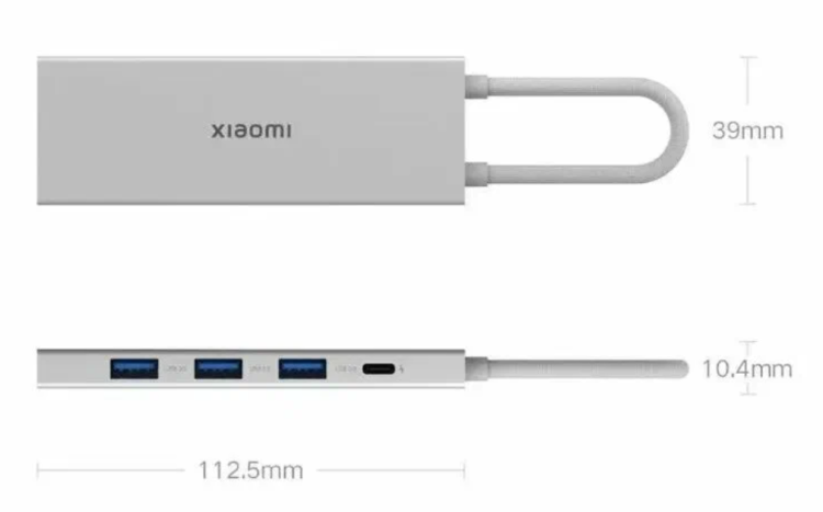 Док-станция Xiaomi 5 в 1 с USB Type-C USB3.0 HDMI 4K PD100W (XMDS05YM)