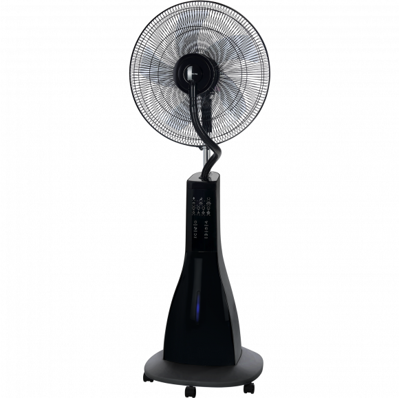 Вентилятор с увлажнителем воздуха HIBERG FW 400 B / напольный, 90 Вт, диаметр лопастей - 40 см, 53 дБ, черный