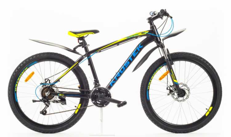 KROSTEK горный велосипед IMPULSE 620 | Размер колеса - 26 | Размер рамы - 17 | Максимальный вес велосипедиста 120 кг | Рост велосипедиста 165-175 | Количество скоростей - 21 | алюминиевая рама| Шифтеры - SHIMANO Tourney ST-EF500 |