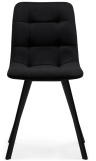 Woodville Стул на металлокаркасе Чилли черный велюр / черный | Ширина - 43,5 см; Глубина - 50см; Высота - 87.5см; Высота сиденья - 49
