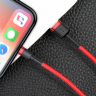 Baseus Кабель USB cafule для iPhone | Цвет: Красный | Разъемы: USB-Lightning | Ток зарядки: 2.4А | Длина кабеля: 1м