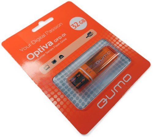 Накопитель QUMO 32GB USB 2.0 Optiva 01 Orange корпус оранжевый