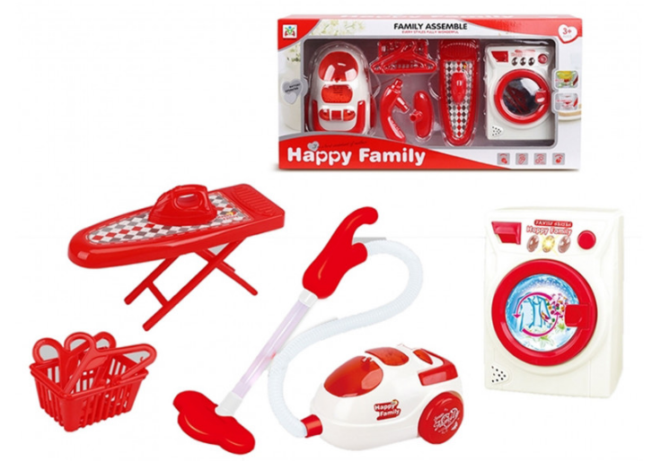 Набор бытовой техники, "Happy Family" 4 предмета, для девочки. 