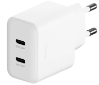 uBear Wall Charger Bridge Сетевое зарядное устройство 45W | 2 порта USB-C | белый | быстрое зарядное устройство для смартфонов и ноутбуков