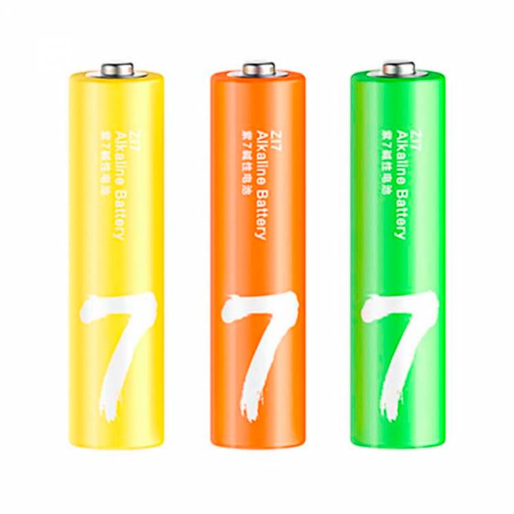 Батарейки алкалиновые Xiaomi ZMI Rainbow Z17 типа ААА  (уп. 24 шт,) )цветные