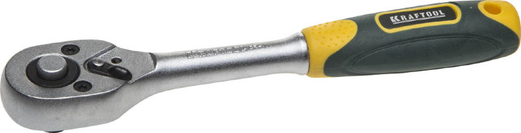 Kraftool "EXPERT" Сr-V сталь, 72 зубца, 1/4" 27791-1/4_z02 Трещотка для торцовых головок