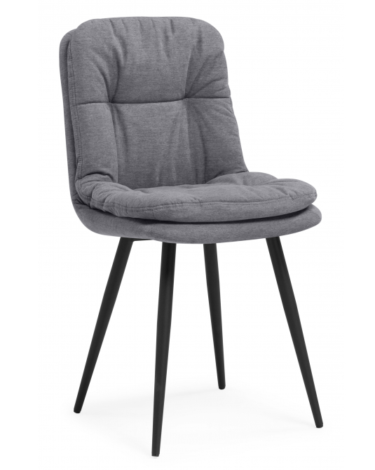 Woodville Стул на металлокаркасе Майк темно-серый / черный | Ширина -  45; Глубина - 54; Высота - 86 см