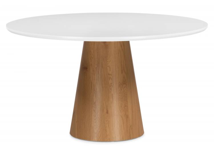 Woodville Стол Huge / Длина 120 см, Высота 75 см / Белая столешница с коричневой ножкой