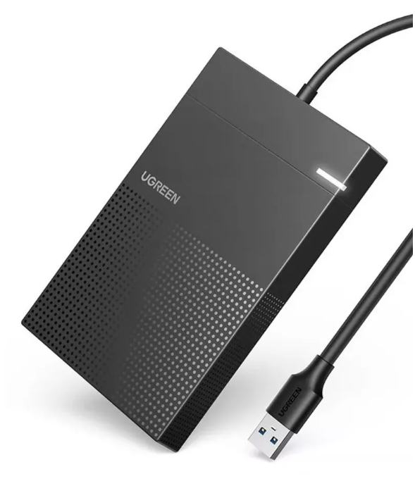Ugreen Бокс внешний для жесткого диска CM471 (30725) 2.5 Inch Hard Drive Enclosure с кабелем Micro USB 3.0 - USB-A Cable 5G. Цвет: черный