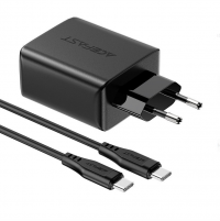 Acefast сетевое зарядное устройство A13 PD 65W (2C+A), цвет: черный