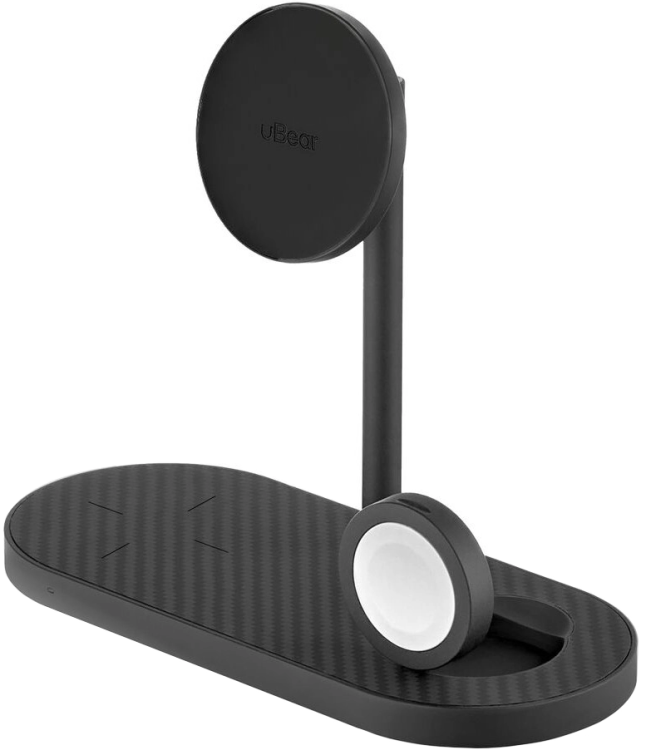 uBear Stage Supreme 3in1 Беспроводное зарядное устройство | магнитное wireless charger | черный | зарядка для iPhone Apple Watch AirPods
