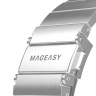 Mageasy металлический ремешок из нержавеющей стали Maestro | для Apple Watch 42 мм, 44 мм, 45 мм, Ultra 49 мм | цвет: серебристый 