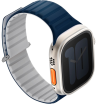 Uniq Ремешок для Apple Watch 49/46/45/44 mm | Двусторонний | Магнитная застежка | Revix EVO, Royal Blue/Chalk