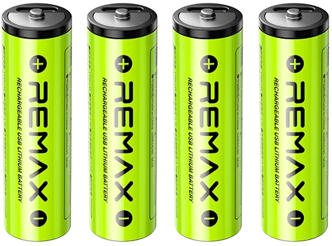 Remax Перезаряжаемые литиевые батарейки AA02 3071 mWh с зарядкой USB Type-C, 4 шт