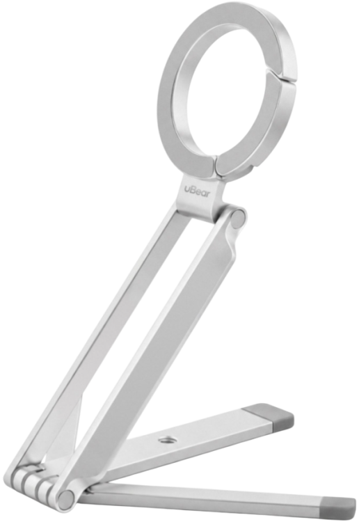 uBear Магнитный держатель - трипод Angle MagSafe | Совместим с магнитом MagSafe | серебристый