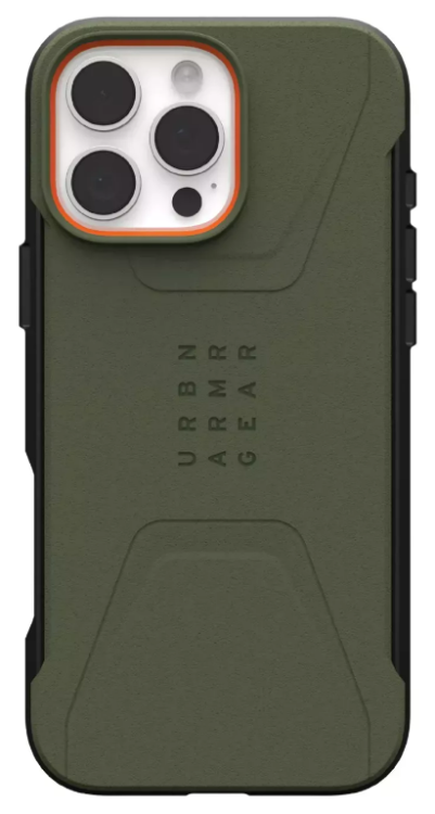 Urban Armor Gear Чехол для iPhone 16 Pro Max Civilan case с MagSafe, Olive Drab