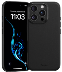 Benks Кожаный чехол VitaPro для iPhone 16 Pro (с MagSafe) Черный