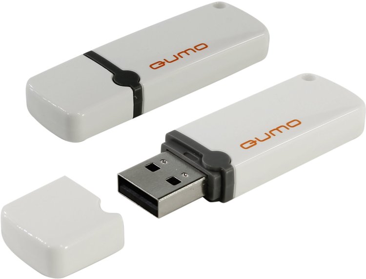 Накопитель QUMO 64GB USB 2.0 Optiva 02 White, цвет корпуса  белый