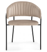 Woodville Стул на металлокаркасе Лукас бежевый / черный | Ширина - 58; Глубина - 52; Высота - 78 см