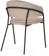 Woodville Стул на металлокаркасе Лукас бежевый / черный | Ширина - 58; Глубина - 52; Высота - 78 см