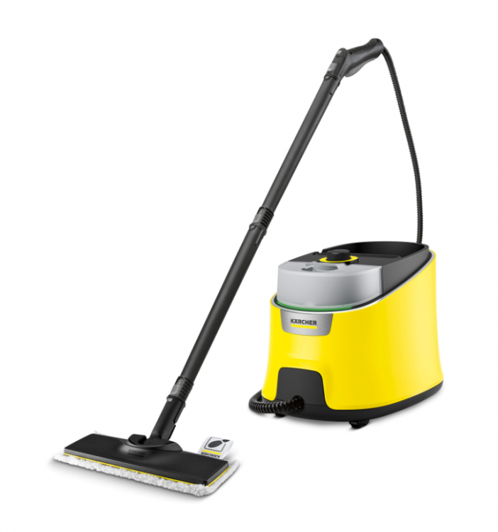 Karcher SC 4 Deluxe EasyFix пароочиститель напольный | мощность - 2200 Вт | макс. давление пара - 4 бар | комплект для уборки пола EasyFix + удлинительные трубки (2x0,5 м)