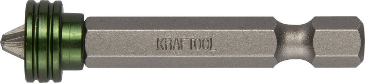 Kraftool 26129-2-50-1, тип хвостовика E 1/4" PZ2, 50 мм, 1 шт. в блистере Биты "ЕХPERT" с магнитным держателем-ограничителем