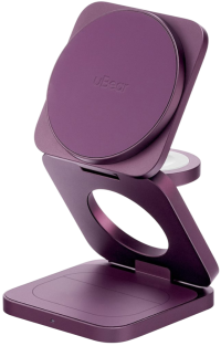 uBear Balance Slim 3-в-1 Беспроводное зарядное устройство | Мощность: 35 Вт | С поддержкой MagSafe | Qi2.2 | Burgundy 