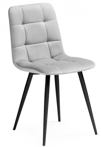 Woodville Стул на металлокаркасе "Чилли" светло-серый | Ширина - 43,5; Глубина - 50; Высота - 87,5 см