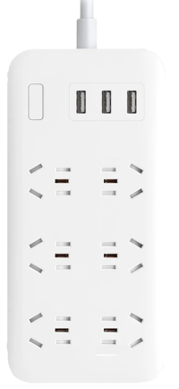 Xiaomi Сетевой фильтр удлинитель (6 розеток+ 3 USB порта) Mi Power Strip Sockets 