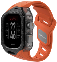 Aulumu A01 Карбоновый кейс с ремешком для Apple Watch Ultra 1/2, 49mm, оранжевый