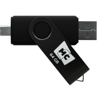 MORE CHOICE Флеш-накопитель 64GB USB-С | Black | USB 2.0/Type-C |