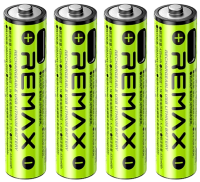 Remax Перезаряжаемые литиевые батарейки AAA02 814 mWh с зарядкой USB Type-C, 4 шт
