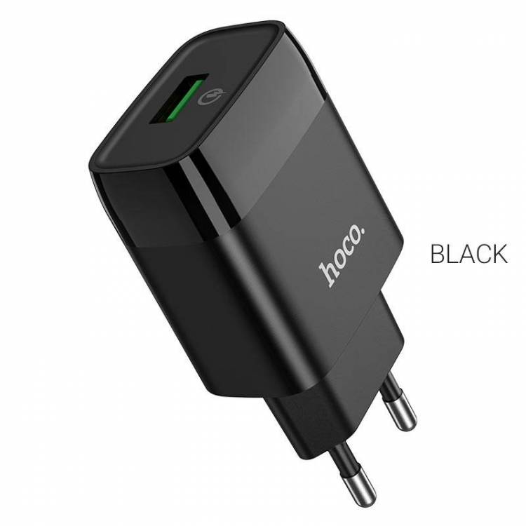 Зарядное устройство Hoco C72Q Glorious USB, черный, SOTA