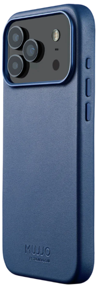 Mujjo Чехол кожаный для iPhone 17 Pro с MagSafe, Monaco Blue