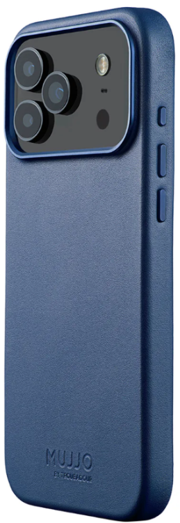 Mujjo Чехол кожаный для iPhone 17 Pro с MagSafe, Monaco Blue