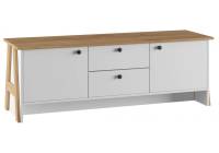 Woodville ТВ-тумба Skandi белый / дерево /  Ширина: 144  Глубина: 42,2  Высота: 50