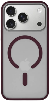 uBear Чехол для iPhone 18 Pro | MagSafe| Усиленный | Silk-touch | Cloud Mag Case, Burgundy 
