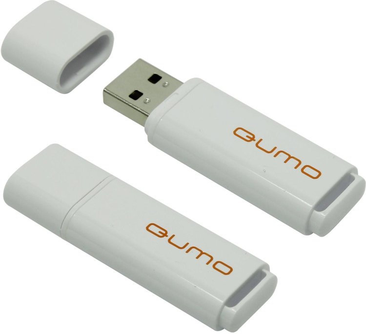 Накопитель QUMO 64GB USB 2.0 Optiva 01 White, цвет корпуса  белый
