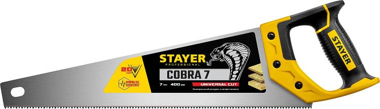 Stayer 1510-45_z02 Ножовка Универсальная 450 мм, 7 TPI, универс. зуб