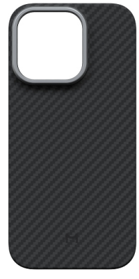 Чехол Magssory для iPhone 16 Pro, кевлар (арамид), с магнитами, совместимый с MagSafe, черный