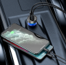 Автомобильное зарядное устройство BASEUS Particular, USB+USB-C, 5A, серебристый, дисплей CCKX-C0A
