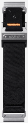 Aulumu C11 Ремешок для Garmin, черный с серебристой застежкой/коннектором, 26 мм