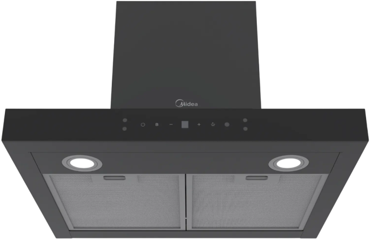 Midea Вытяжка MH60C668GB | ВхШхГ: 45×59.8×50 см | Режимы работы: Отвод / рециркуляция | Количество скоростей: 4