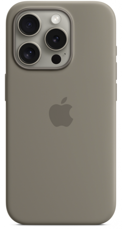 Чехол для iPhone 15 Pro Max Silicone Case MagSafe с Анимацией, Титан