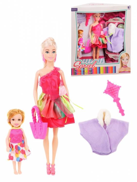 Игровой набор Семья,в комплекте кукла 29см., кукла 14см., предметов  2шт.,  4630155226107